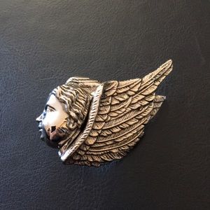 Vintage scarf ring/clip signed  Rebecca Collins